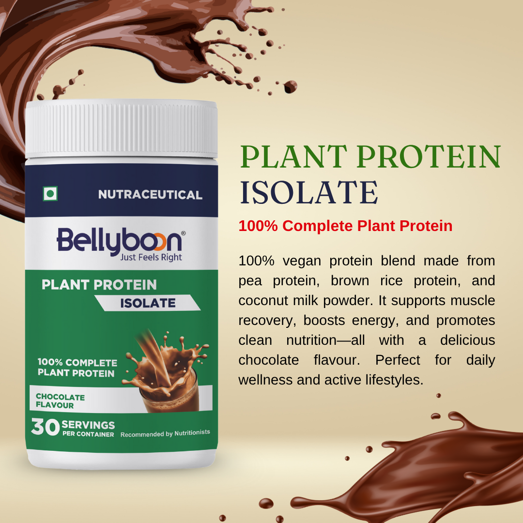 Bellyboon Plant Protein Isolate – Chocolate Flavour | 100% Vegan Protein for Weight Management