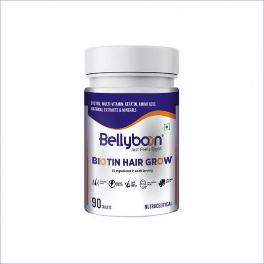 Bellyboon Biotin Hair Grow – Advanced Hair, Skin & Nail Formula with Keratin & Multivitamins