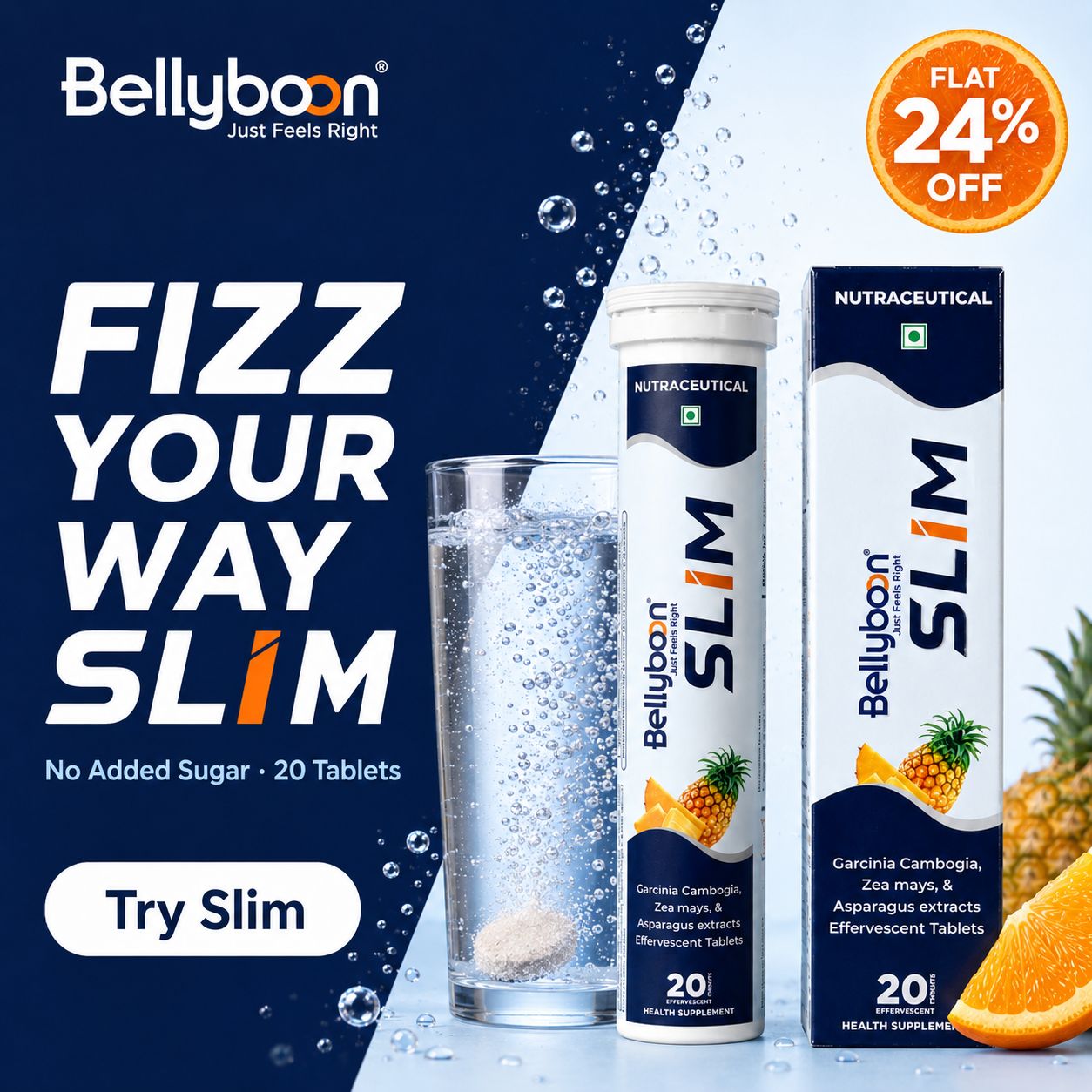 Slim Effervescent Tablets with Garcinia Cambogia